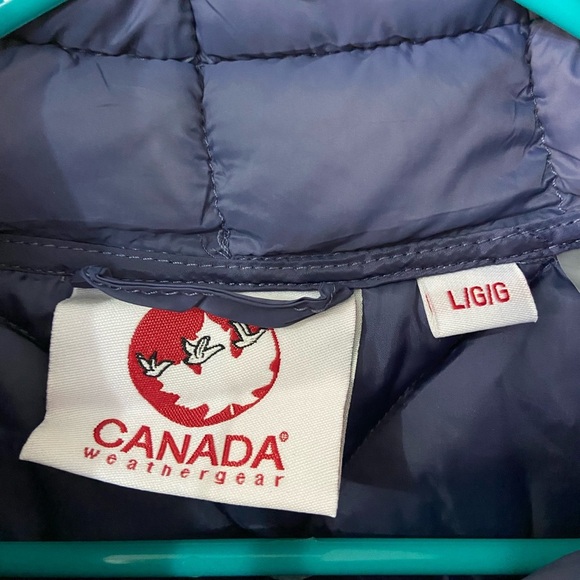 Canada Weather Gear Blue Winter Glacier Shield Puffer Vest Size Large w/pouch - Picture 5 of 11